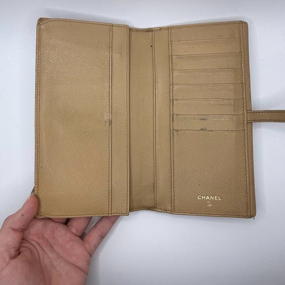 *project* Chanel Coco bifold long wallet in tan caviar leather - Picture 3 of 17